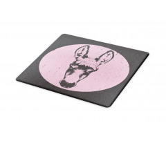 Grunge Look Animal Portrait Cutting Board