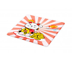 Starburst Lines Cat Cutting Board