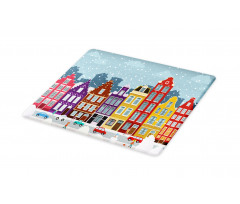 Dutch Town in the Winter Cutting Board