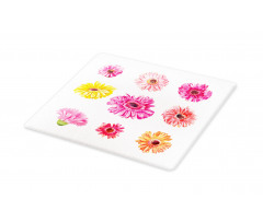 Pink Yellow Flowers Cutting Board