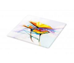 Oil Paint Art Flowers Cutting Board