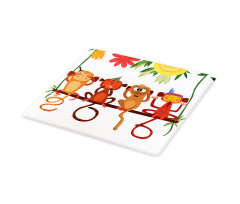 Animals Sitting Branch Cutting Board