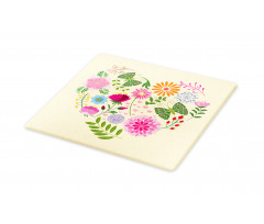 Colorful Flowers Butterflies Cutting Board