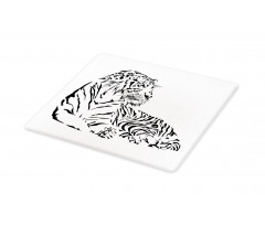 Safari Animal Sitting Cutting Board