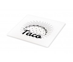 Mexican Taco Typography Art Cutting Board