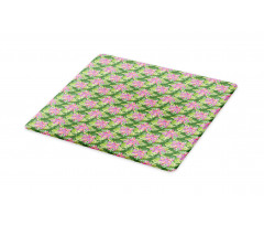 Tropical Flowers Palm Leaf Cutting Board