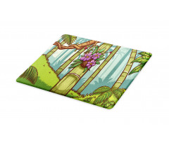 Colorful Jungle Cartoon Cutting Board