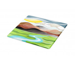 Abstract Mountains River Cutting Board