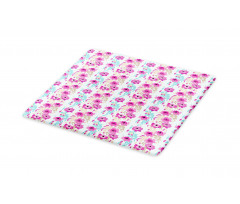 Floral Garden Pink Blooms Cutting Board