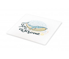 Whale Waves Pastel Cutting Board