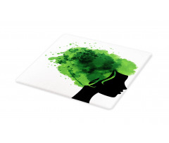 Tree Bushes Green Hair Cutting Board