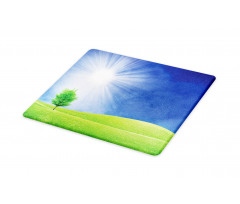 Sun Rays with Lonely Tree Cutting Board