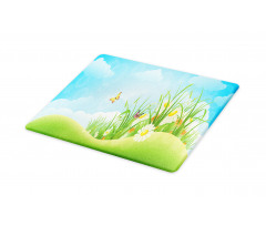 Spring Meadow Hills Cartoon Cutting Board