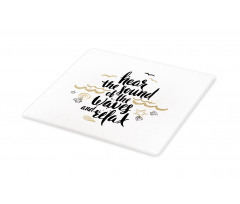 Hear the Sound of Waves Text Cutting Board