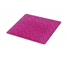 Bull Terrier Dog Heads on Pink Cutting Board