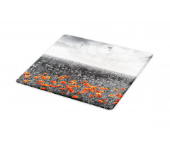 Flower Field Greyscale Design Cutting Board