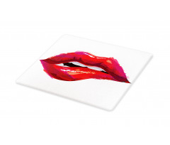 Woman Biting Lips Cutting Board