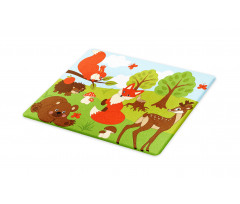 Happy Animals in Forest Cutting Board