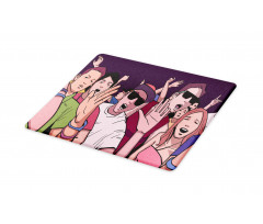 Music Festival Cartoon Image Cutting Board