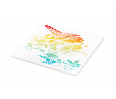 Oriental Bird with Flowers Cutting Board