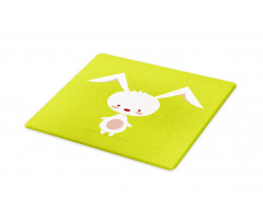 Cartoon Character on Green Cutting Board