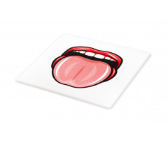 Open Mouth Tongue out Image Cutting Board