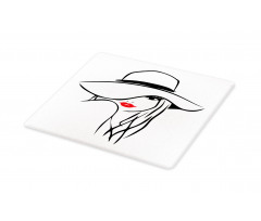 Girl Wearing a Big Floppy Hat Cutting Board