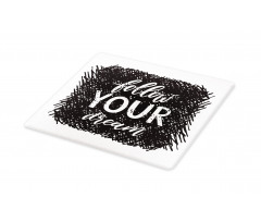 Words Grunge Black Scribble Cutting Board