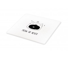 Meow or Never Word Fangs Cutting Board