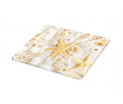 Assorted Seashells Sand Beach Cutting Board