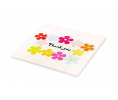 Simple Colorful Flowers Cutting Board