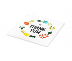 Typography Floral Wreath Cutting Board