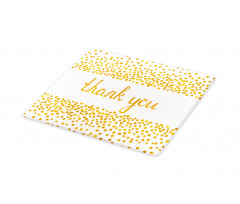 Yellow Tone Dots Cursive Cutting Board