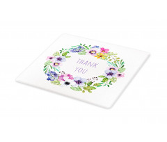 Spring Wreath Simple Word Cutting Board