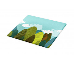 Doodle Trees and Clouds Cutting Board