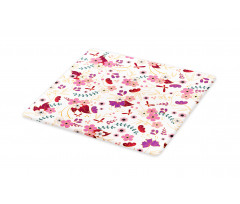 Cartoonish Flowers Cutting Board