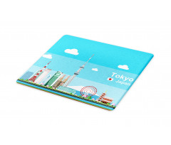 Cartoon Japan Sightseeing Cutting Board