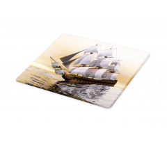 Ship Sailing on Ocean Cutting Board