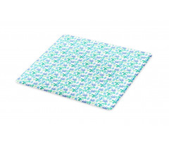 Blue Green Cacti Plants Cutting Board