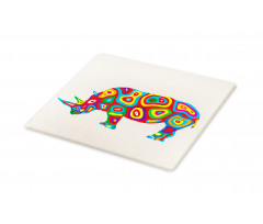 Rainbow Colored Motifs Animal Cutting Board