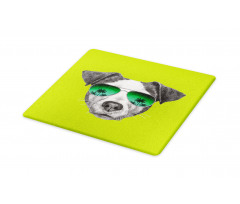 Dog with Glasses Tree Cutting Board