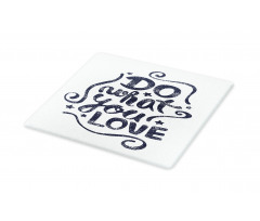 Lettering Blue Grunge Star Cutting Board