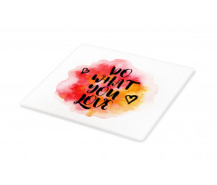 Hearts with Grunge Message Cutting Board