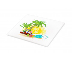 Coconut Drink Palms Cutting Board