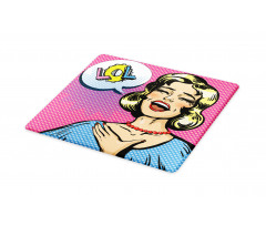 Laughing Woman with Closed Eyes Cutting Board