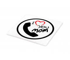 I Love You Mom Message Cutting Board