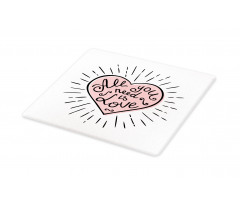 Pink Heart Cutting Board