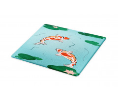 Japanese Koi Swimming Pond Cutting Board