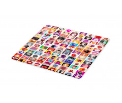 Cheerful Animated Portraits Cutting Board