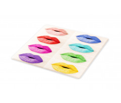 Several Color Lips Palette Cutting Board